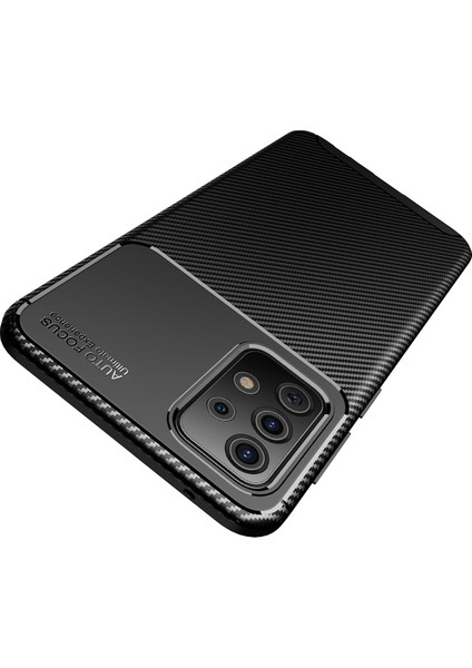 Samsung Galaxy A52 Kılıf Karbon Desenli Lux Negro Silikon