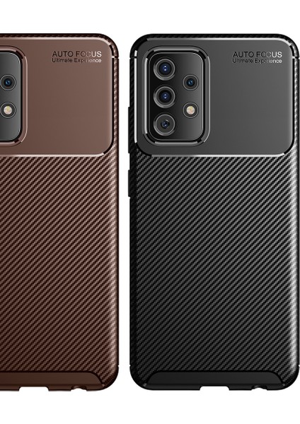 Samsung Galaxy A52 Kılıf Karbon Desenli Lux Negro Silikon