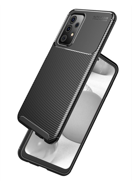 Samsung Galaxy A52 Kılıf Karbon Desenli Lux Negro Silikon