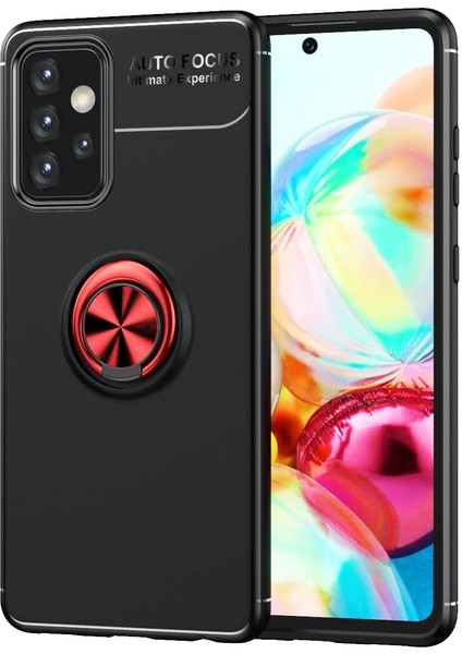 Samsung Galaxy A72 Kılıf Yüzüklü Manyetik Ravel Silikon