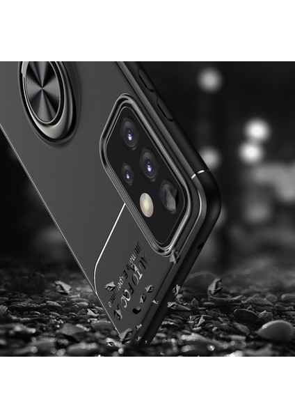 Samsung Galaxy A72 Kılıf Yüzüklü Manyetik Ravel Silikon