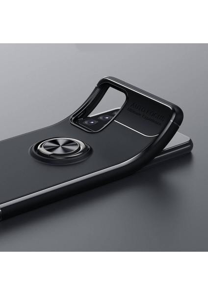 Samsung Galaxy A72 Kılıf Yüzüklü Manyetik Ravel Silikon