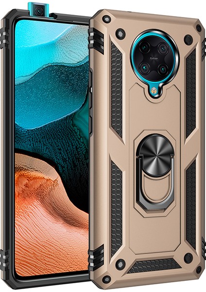 Xiaomi Pocophone F2 Pro Kılıf Ultra Korumalı Yüzüklü Manyetik Vega Kapak