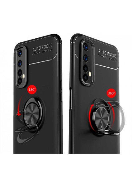 Realme 7 Kılıf Yüzüklü Manyetik Ravel Silikon indirimleri