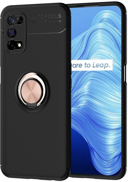 Realme 7 Pro Kılıf Yüzüklü Manyetik Ravel Silikon
