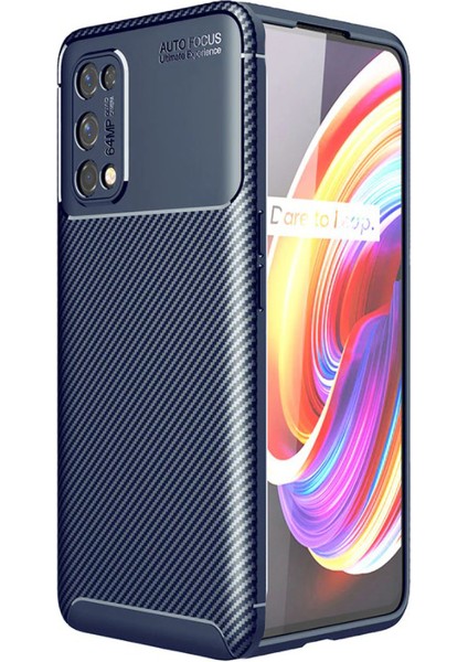 Realme 7 Pro Kılıf Karbon Desenli Lux Negro Silikon