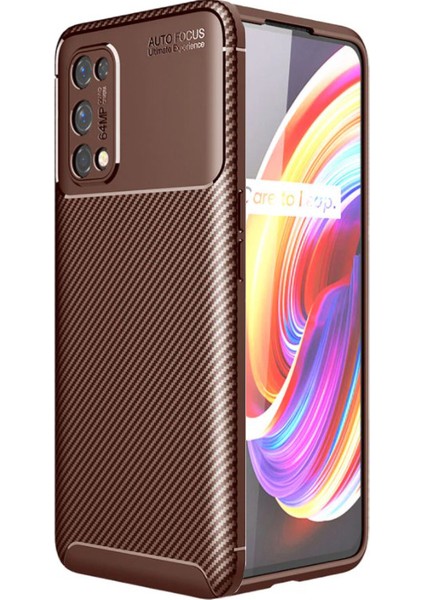 Realme 7 Pro Kılıf Karbon Desenli Lux Negro Silikon