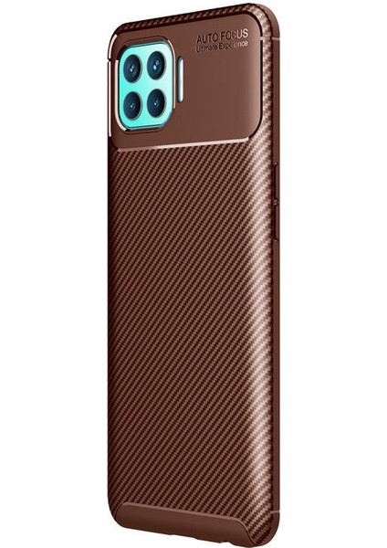 Oppo Reno 4 Lite Kılıf Karbon Desenli Lux Negro Silikon