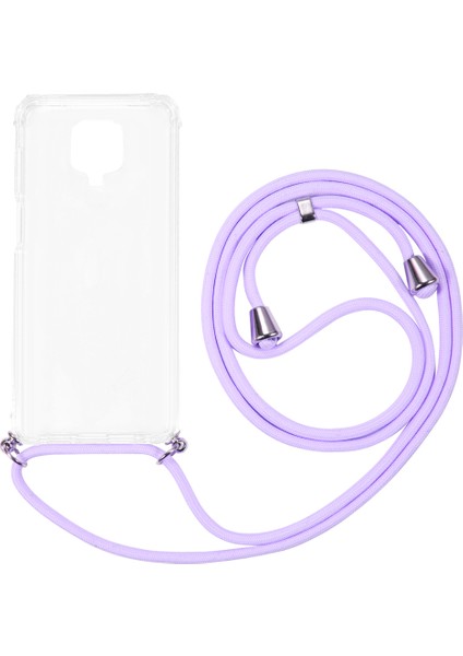 Xiaomi Redmi Note 9 Pro Kılıf Ipli Askılı Ultra Koruma Antishock Silikon