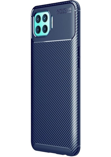 Oppo Reno 4 Lite Kılıf Karbon Desenli Lux Negro Silikon