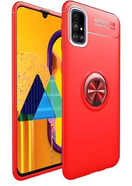 Samsung Galaxy M31S Kılıf Yüzüklü Manyetik Ravel Silikon