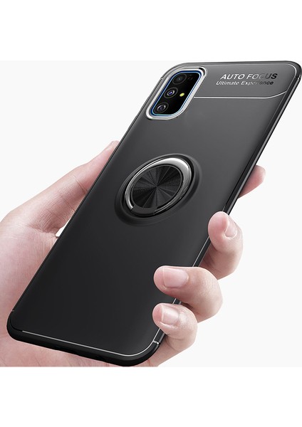 Samsung Galaxy M31S Kılıf Yüzüklü Manyetik Ravel Silikon indirimleri