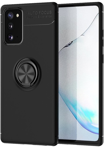 Samsung Galaxy Note 20 Kılıf Yüzüklü Manyetik Ravel Silikon