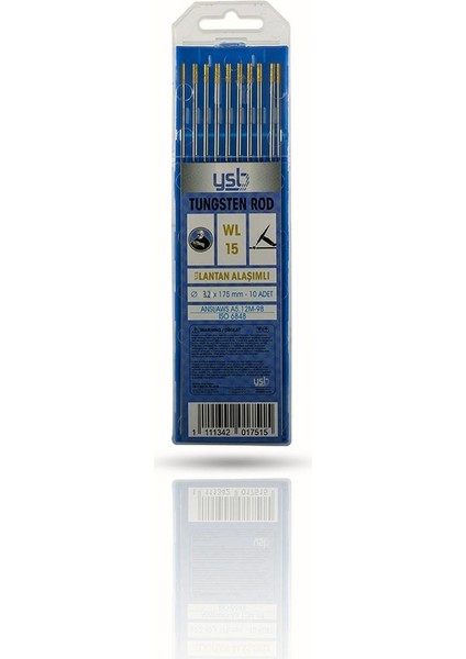 Wl 15 Sarı Toryum Alaşımlı Tungsten 3.20 x 175 mm Elektrot (10 Adet)