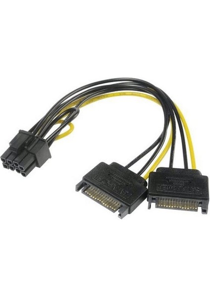 Power Kablosu 2x Sata To Pcı-E 8 Pin (6+2 Pin)