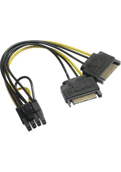 Power Kablosu 2x Sata To Pcı-E 8 Pin (6+2 Pin)