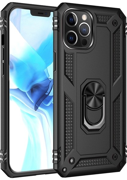 Apple Iphone 12 Pro Kılıf Ultra Korumalı Yüzüklü Manyetik Vega Kapak