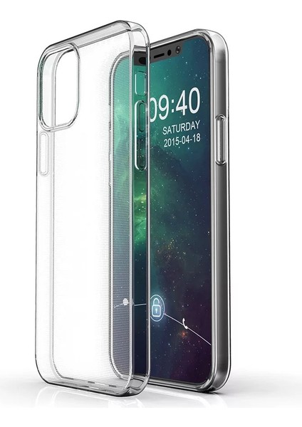 Apple Iphone 12 Pro Max Kılıf Ultra Ince Şeffaf Silikon