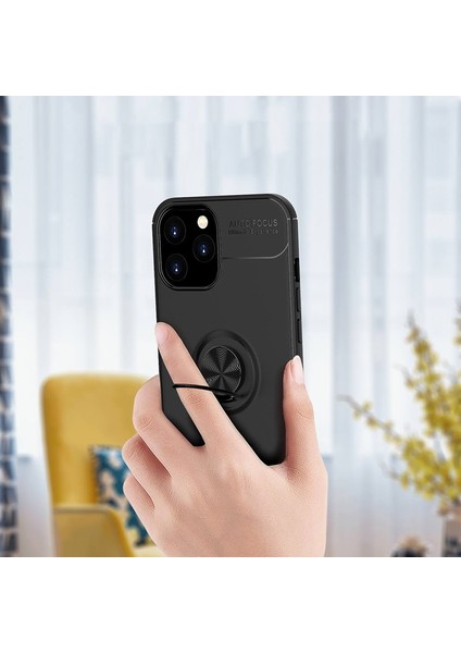 Apple Iphone 12 Mini Kılıf Yüzüklü Manyetik Ravel Silikon