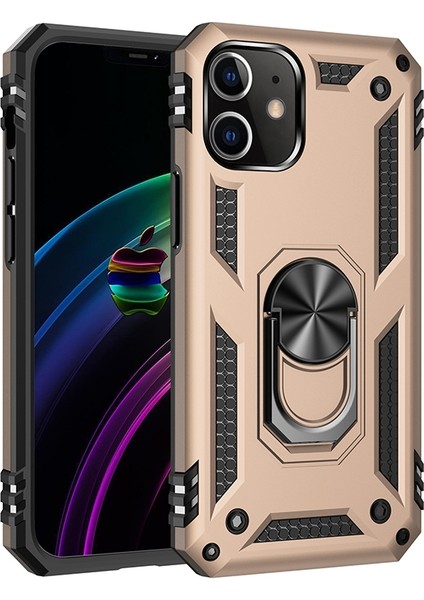Apple Iphone 12 Kılıf Ultra Korumalı Yüzüklü Manyetik Vega Kapak