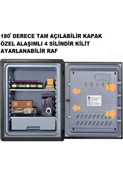 Insafe ISSWFC2420 Yangın Sertifikalı Ekstra Büyük Boy Para Kasası - Değerli Eşya ve Mücevher Kasası