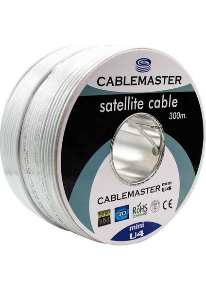 96 Tel RG58 Bakır Slim (Ince) Koaksiyel Kablo 300 mt RG58-MİNİ300