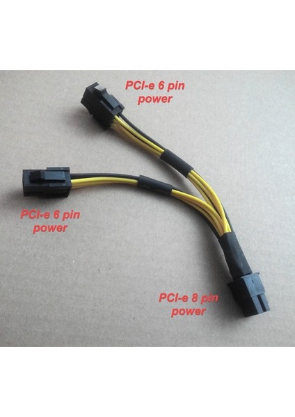 Pcı-E To Pcı-E Power Kablosu (2x Pcı-E 6 Pin To 1x Pcı-E 8 Pin)