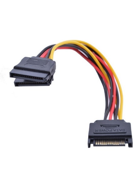 Sata To 2x Sata Power Çoklayıcı Y Kablo (Sata Erkek-2x Sata Dişi)