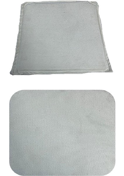 Knsz minder seti 1 li mazlum beyaz kumaş oturma ve sırt tel sandalyesi minderi bir arada