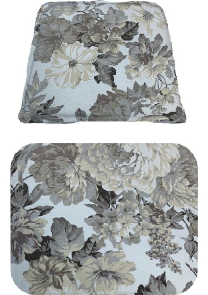 Knsz minder seti 1 li mazlum çiçek gri kumaş oturma ve sırt tel sandalyesi minderi bir arada fiyatları