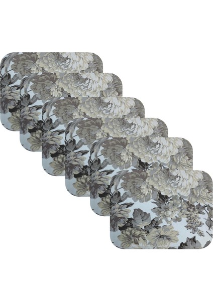 Knsz oturma minderi 6 lı zengin&mağrur&uslu çiçek gri kumaş tel bar sandalyesi için