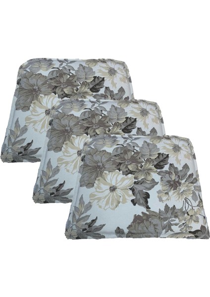 Knsz sırt minderi 3 lü zng&mğr&uslu çiçek gri kumaş cırtlı tel bar sandalyesi sırtı için