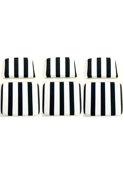 Knsz minder seti 3 lü zng&mğr&uslu tuan kumaş tel bar sandalyesi oturma ve sırt minderi set