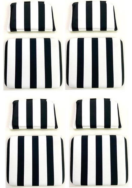 Knsz minder seti 4 lü zng&mğr&uslu tuan kumaş tel bar sandalyesi oturma ve sırt minderi set