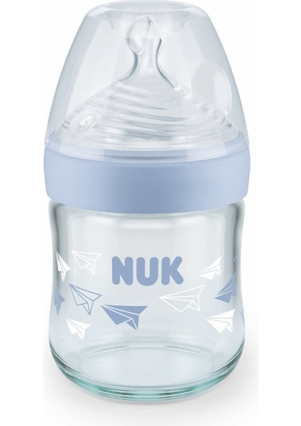 Nuk Nature Sense Cam Biberon 120ML 747090 Mavi