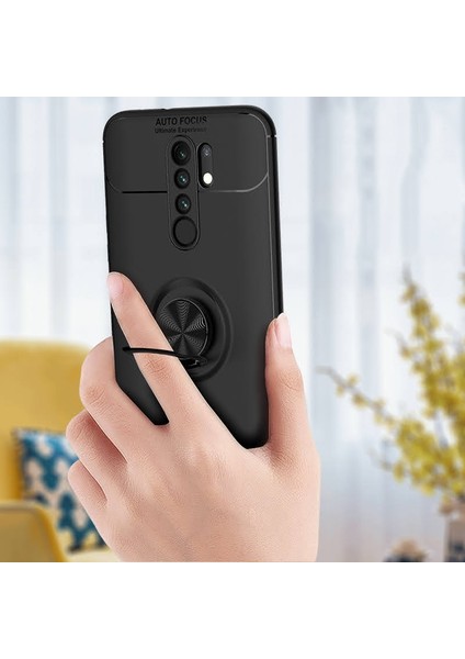 Xiaomi Redmi 9 Kılıf Yüzüklü Manyetik Ravel Silikon modelleri