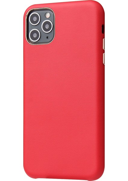 Apple iPhone 11 Pro Max Kılıf Deri Içi Süet Lansman Eyzi Silikon