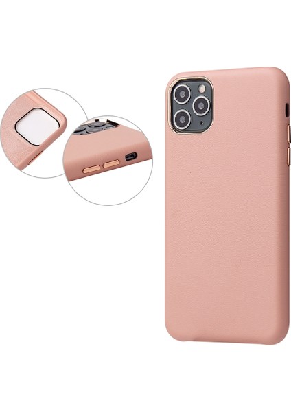 Apple iPhone 11 Pro Max Kılıf Deri Içi Süet Lansman Eyzi Silikon