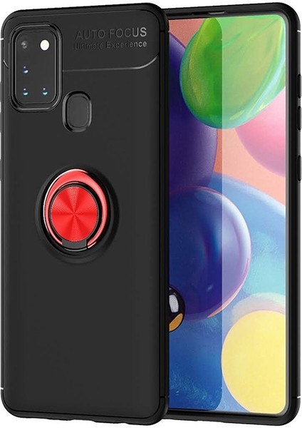 Samsung Galaxy A21S Kılıf Yüzüklü Manyetik Ravel Silikon