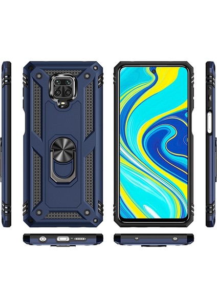 Xiaomi Redmi Note 9 Pro Kılıf Ultra Korumalı Yüzüklü Manyetik Vega Kapak