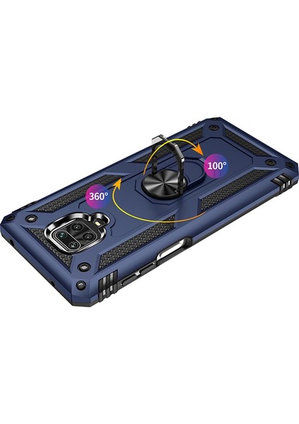 Xiaomi Redmi Note 9 Pro Kılıf Ultra Korumalı Yüzüklü Manyetik Vega Kapak