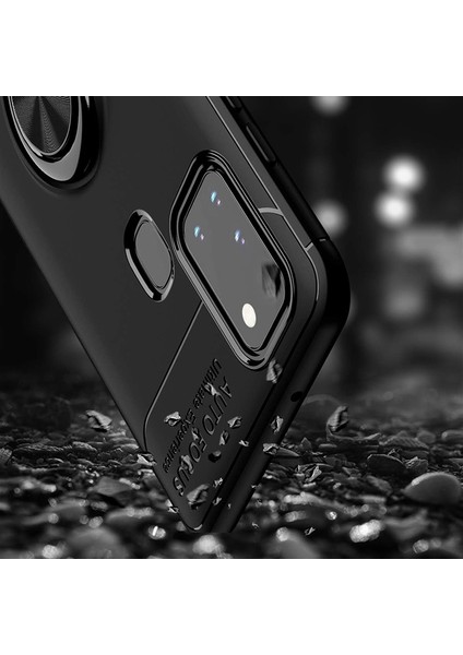 Samsung Galaxy A21S Kılıf Yüzüklü Manyetik Ravel Silikon