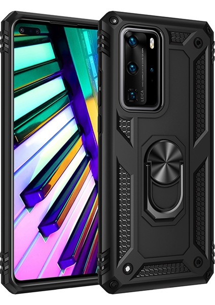 Huawei P40 Pro Kılıf Ultra Korumalı Yüzüklü Manyetik Vega Kapak