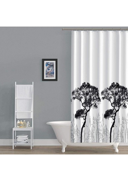 Tropik Banyo Duş Perdesi 3391 Çift Kanat 2X120X200