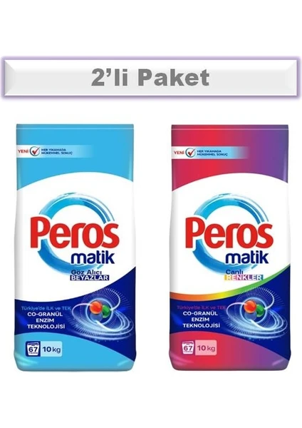 Matik Toz Deterjan 10 kg 2'li Paket