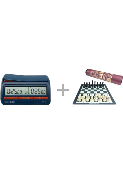 PS-1688 Dijital Satranç Saati ve Turnuva Satranç Takımı Seti