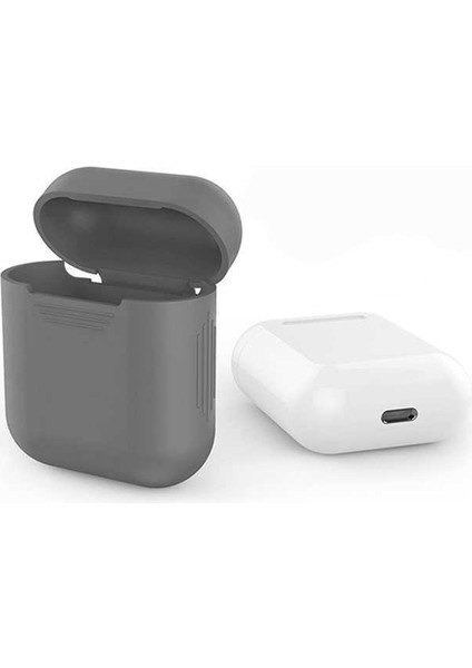 Apple Airpods Için Standart Silikon Kılıf Gri