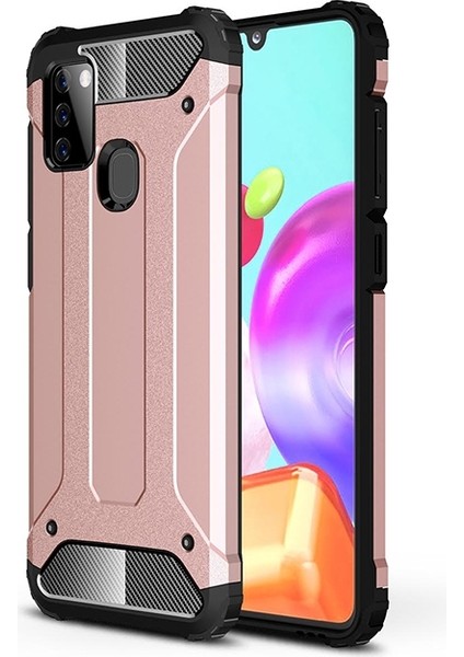 Samsung Galaxy A21S Kılıf Çift Katmanlı Armour Case