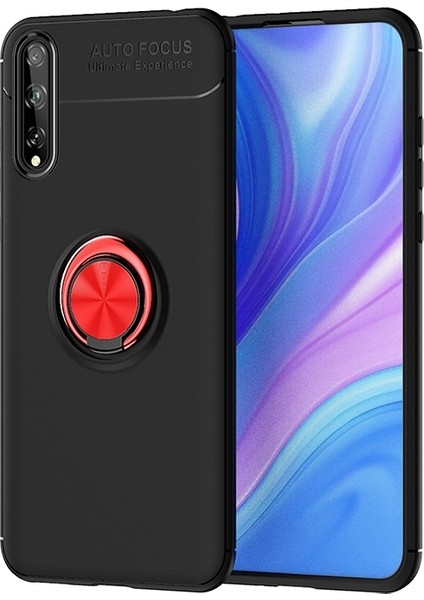 Huawei P Smart S Kılıf Yüzüklü Manyetik Ravel Silikon