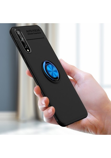Huawei P Smart S Kılıf Yüzüklü Manyetik Ravel Silikon